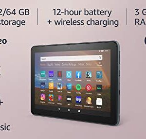 Certified Refurbished Fire HD 8 Plus tablet, HD display, 64 GB, (2020 release), our best 8" tablet for portable entertainment, Slate