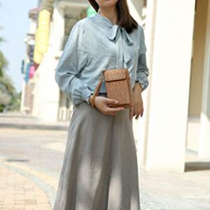 MKF Crossbody Cellphone Handbag for Women Wallet Purse – PU Leather Multi Pockets Clutch Bag, Wristlet Strap Mustard