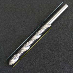 2/pack solid carbide drill bit for hardened steel hard ness hra 91.3 aerospace standard k20 tungsten carbide jobber length twist drill for metal 118 degree four facet point fractional size (3/32")