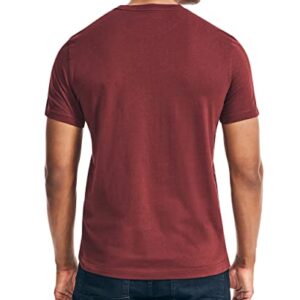 Nautica Men's Short Sleeve Solid Crew Neck T-Shirt, Royal Burgundy, X-Large