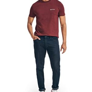 Nautica Men's Short Sleeve Solid Crew Neck T-Shirt, Royal Burgundy, X-Large