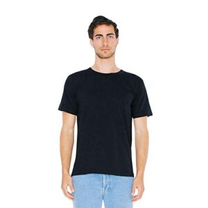 american apparel unisex fine jersey t-shirt, style g2001, 2-pack, black (2-pack), large