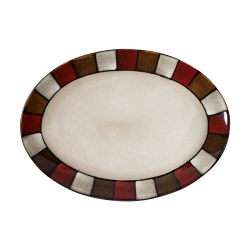 Pfaltzgraff Taos Small Oval Platter, 12 Inches, Beige