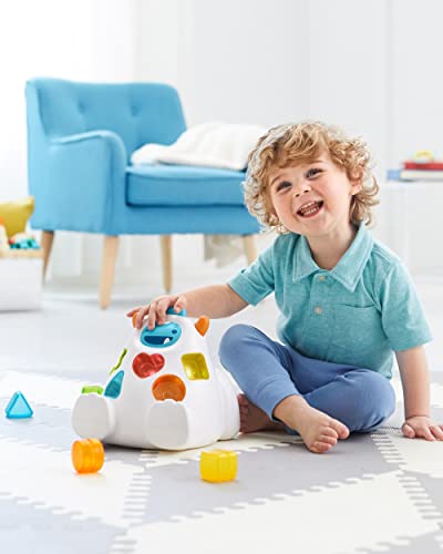 Skip Hop Developmental Learning Shape Sorter, 3-Stage Spinning & Sorting Toddler Toy, Explore & More, Yeti (Discontinued by Manufacturer)