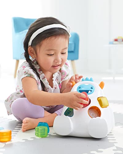 Skip Hop Developmental Learning Shape Sorter, 3-Stage Spinning & Sorting Toddler Toy, Explore & More, Yeti (Discontinued by Manufacturer)