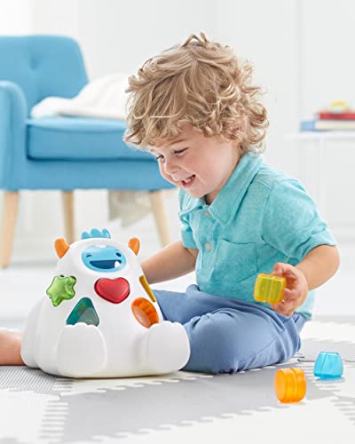 Skip Hop Developmental Learning Shape Sorter, 3-Stage Spinning & Sorting Toddler Toy, Explore & More, Yeti (Discontinued by Manufacturer)