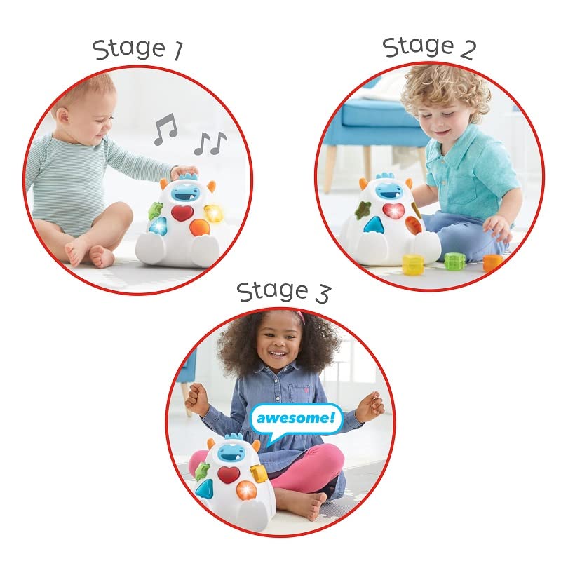 Skip Hop Developmental Learning Shape Sorter, 3-Stage Spinning & Sorting Toddler Toy, Explore & More, Yeti (Discontinued by Manufacturer)