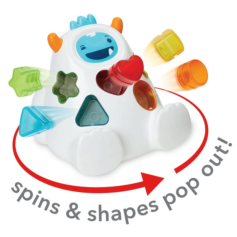 Skip Hop Developmental Learning Shape Sorter, 3-Stage Spinning & Sorting Toddler Toy, Explore & More, Yeti (Discontinued by Manufacturer)