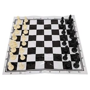 alomejor chess board game portable plastic international chess set with black and white medieval chess