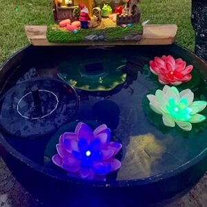 superdream Floating Solar Lily Pads Lights for Pond Decor