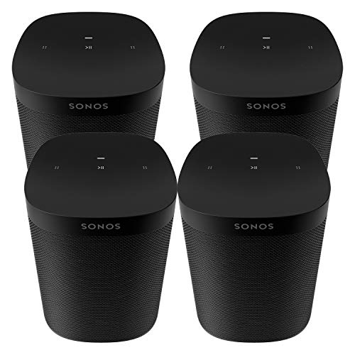 Sonos Four Room Set One SL - The Powerful Microphone-Free Speaker for Music and More - Black