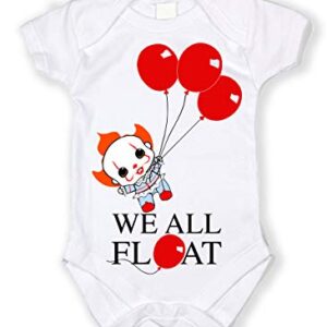 MIMA Apparel We All Float Down Here Pennywise Baby Bodysuit/Pennywise Tshirt Unisex Child