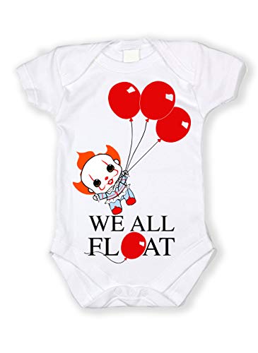 MIMA Apparel We All Float Down Here Pennywise Baby Bodysuit/Pennywise Tshirt Unisex Child