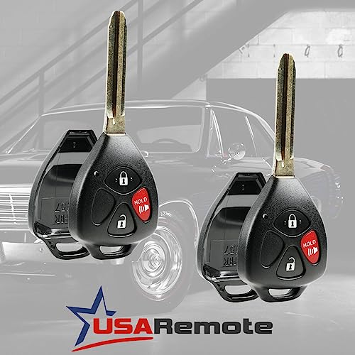 Key Fob Shell fits 2006-2014 Scion Toyota Pontiac Keyless Entry Remote Case & Pad (HYQ12BBY, MOZB41TG, GQ4-29T), Set of 2