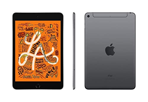 Apple iPad Mini 5th Generation (Wi-Fi + Cellular, 64GB) - Space Gray (Renewed)