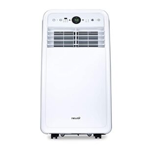 newair portable air conditioner & dehumidifier | 8,000 btu | compact white portable ac | portable fan with 3 cooling modes window air conditioner | small a/c swamp cooler with remote