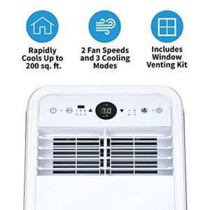 Newair Portable Air Conditioner & Dehumidifier | 8,000 BTU | Compact White Portable AC | Portable Fan With 3 Cooling Modes Window Air Conditioner | Small A/C Swamp Cooler With Remote