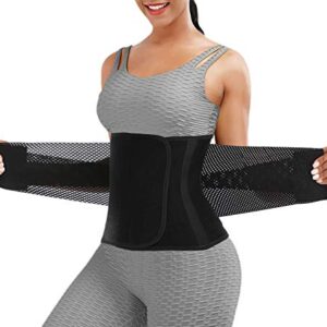 ChongErfei Waist Trainer Belt for Women - Waist Trimmer Weight Loss Ab Belt - Slimming Body Shaper(Black,Medium)