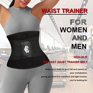 ChongErfei Waist Trainer Belt for Women - Waist Trimmer Weight Loss Ab Belt - Slimming Body Shaper(Black,Medium)