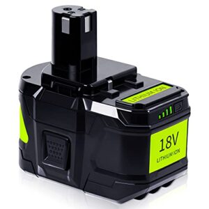 tenhutt 【3rd-generation upgrade 18v 9.0ah replacement battery for ryobi 18v battery one+ plus high capacity 18v lithium-ion battery p102 p103 p104 p105 p106 p108 p107 p109 for cordless power tools