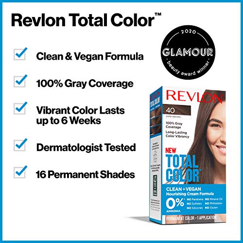 Revlon Total Color Permanent Hair Color, Clean and Vegan, 100% Gray Coverage Hair Dye, 81 Medium Ash Blonde, 3.5 oz