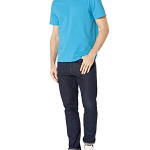 Amazon Essentials Men's Regular-Fit Short-Sleeve V-Neck Pocket T-Shirt, Pack of 2, Blue/Charcoal Heather, X-Large