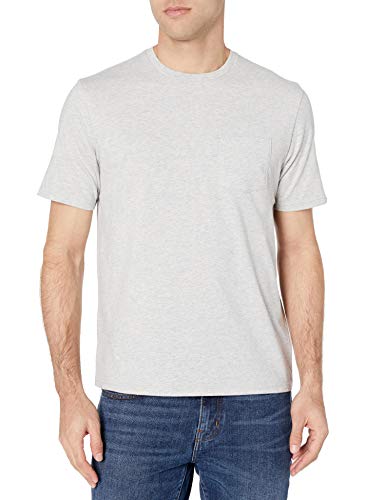 Amazon Essentials Men's Regular-Fit Short-Sleeve Crewneck Pocket T-Shirt, Pack of 2, Bright Green/Light Grey Heather, XX-Large