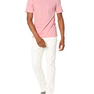 Amazon Essentials Men's Slim-Fit Short-Sleeve V-Neck T-Shirt, Pack of 2, Light Pink/White, X-Large