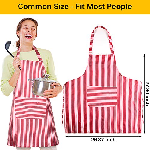 SATINIOR 3 Pieces Kitchen Aprons for Women Cute Floral Apron for Women with Pockets Adjustable Waist Aprons for Kitchen Cooking Housework