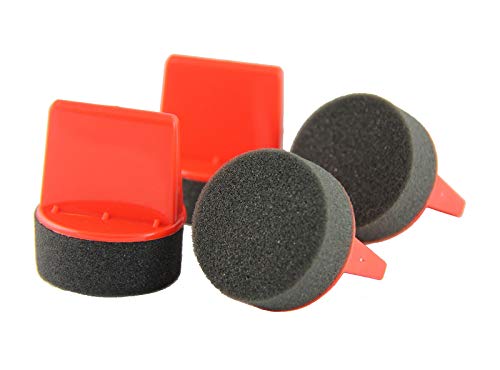 Leather Hero Pack of 4 Foam Dauber - Shoe Polish Applicator Brush - Shoe Polish Sponge for Shoe Shining & Polishing