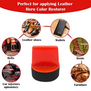 Leather Hero Pack of 4 Foam Dauber - Shoe Polish Applicator Brush - Shoe Polish Sponge for Shoe Shining & Polishing