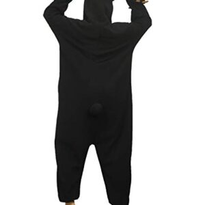 dressfan Animal Onesie Bear Onesie Cosplay Costume with Paw glove black white (S(59"-63"), Black)