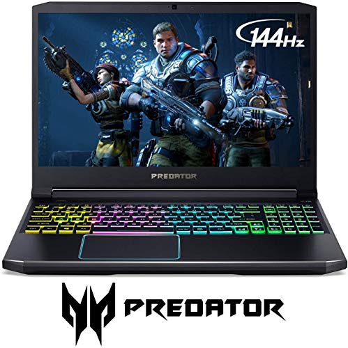 Acer Predator Helios 300 Gaming Laptop, Intel Core i7-9750H, GeForce RTX 2060, 15.6" Full HD 144Hz Display, 3ms Response Time, 16GB DDR4, 512GB PCIe NVMe SSD, RGB Backlit Keyboard, PH315-52-75DE,Black