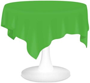lime green plastic tablecloths 3 pack disposable table covers 84 inches circle shower party tablecovers peva vinyl table cloths for round tables up to 6 ft and picnic bbq birthday wedding banquet