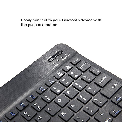 BoxWave Keyboard Compatible with Amazon Fire HD 10 (9th Gen 2019) - SlimKeys Bluetooth Keyboard, Portable Keyboard with Integrated Commands for Amazon Fire HD 10 (9th Gen 2019) - Jet Black