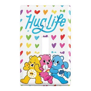 care bears: unlock the magic hug life plastic wall decor toggle light switch plate cover