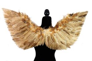 nature brown turkey and goose feather, angel wings costume, party, photography fun dress up angel wing (nature -002)