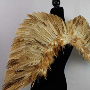 Nature Brown Turkey and goose Feather, Angel Wings Costume, Party, Photography Fun Dress Up Angel Wing (Nature -002)