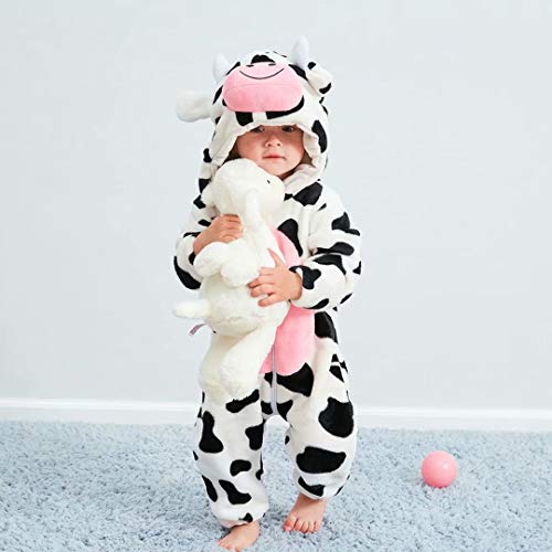 Baby Cow Costumes Unisex Toddler Onesie Halloween Dress Up Romper 18-24 Months