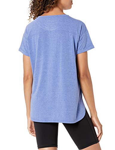 Amazon Essentials Women's Studio Relaxed-Fit Lightweight Crewneck T-Shirt (Available in Plus Size), Bright Blue Heather, XX-Large