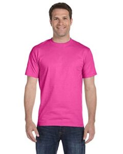 hanes unisex comfortsoft® cotton t-shirt l wow pink