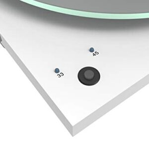 Pro-Ject T1 Phono SB Turntable with Built-in Preamp and Electronic Speed Change (Satin White)