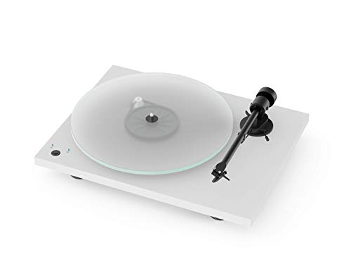 Pro-Ject T1 Phono SB Turntable with Built-in Preamp and Electronic Speed Change (Satin White)