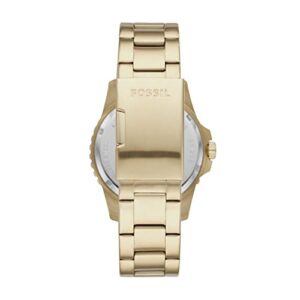 Fossil Men's FB-01 Quartz Stainless Steel Three-Hand Watch, Color: Gold (Model: FS5658)