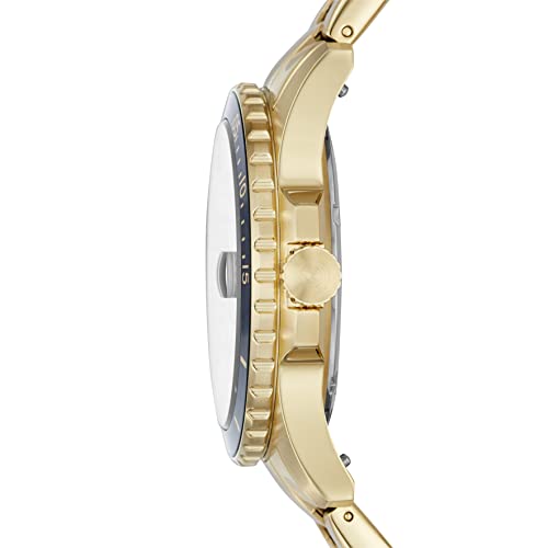 Fossil Men's FB-01 Quartz Stainless Steel Three-Hand Watch, Color: Gold (Model: FS5658)