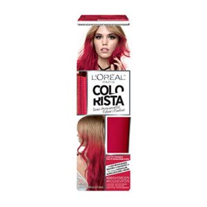 l’oréal paris colorista semi-permanent hair color for platinum, light and medium blondes, bleached hair or highlighted hair, bright red