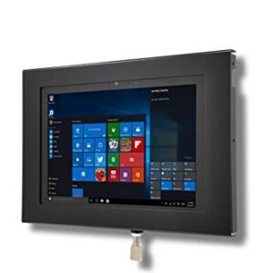 TABcare Locking Security Metal Case for Amazon Fire HD 10 2019 Used as Kiosk, POS, Store, Show Display (Black, VESA & Wall Mount)