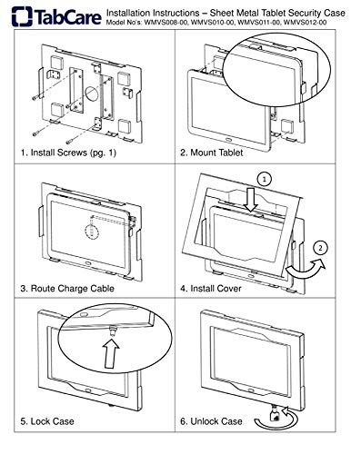 TABcare Locking Security Metal Case for Amazon Fire HD 10 2019 Used as Kiosk, POS, Store, Show Display (Black, VESA & Wall Mount)