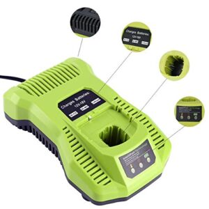 Swidan P117 18Volt Battery Charger for Ryobi One+ Plus P100 P108 P104 Lithium&Ni-cad Ni-Mh 12V MAX and 18V MAX Battery