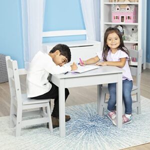 Melissa & Doug Table & Chairs-Gray Furniture - Wooden Activity Play Table And Chairs Set For Kids